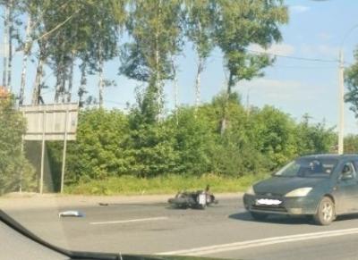 На трассе М5 в Рязани произошло ДТП с мотоциклистом